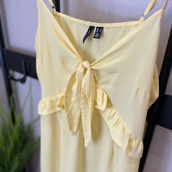 Vero Moda ruffled summer dress yellow size medium - Picture 10 of 16